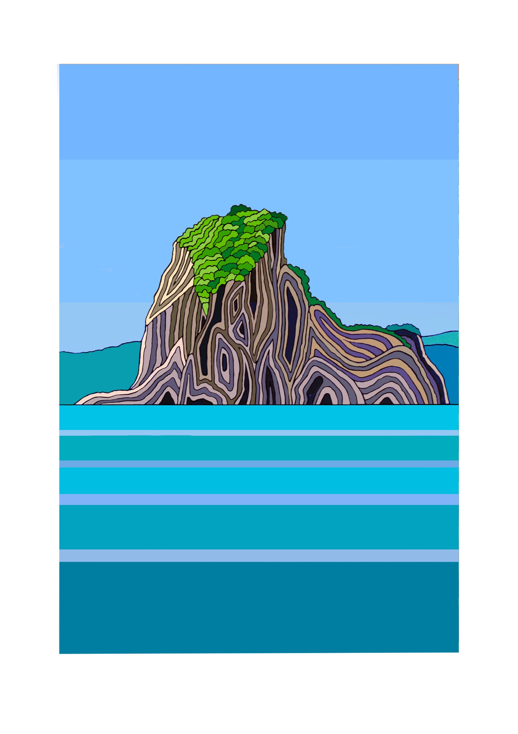Lion Rock Piha Strata by Ted Scott