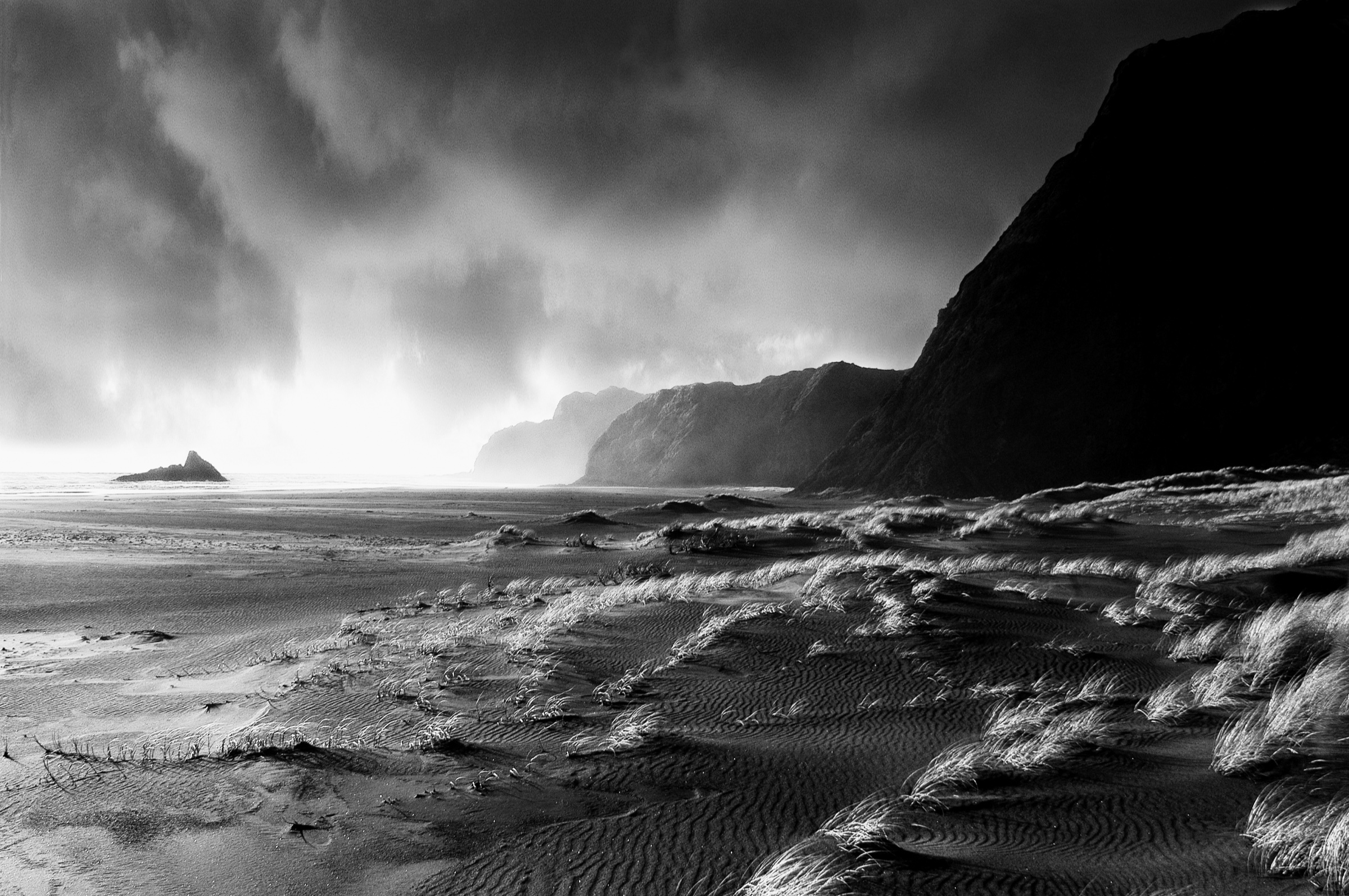 Sunset Storm, Karekare, 2003 by Ted Scott